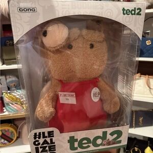 NIB POP MART Ted2-ted Action Plush Figure. Large Size 100% Authentic